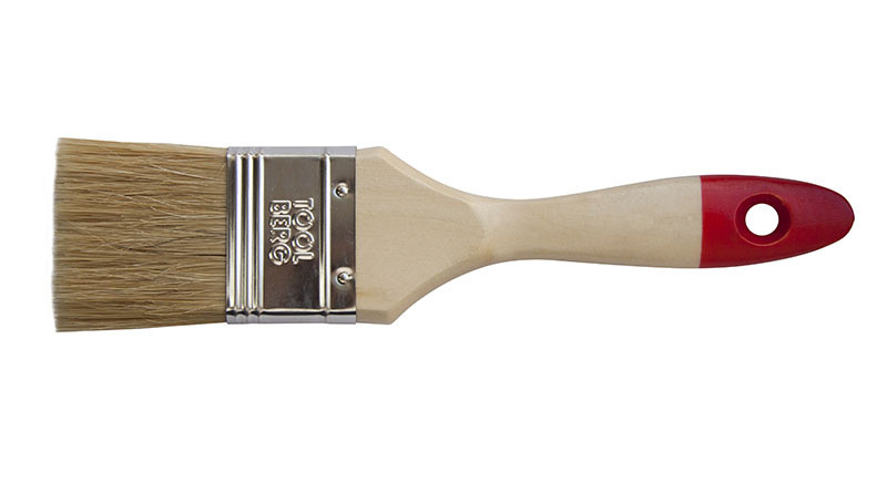 Кисть плоская 50мм (2"), натуральная светлая щетина, Эксперт T4P 0101120