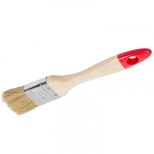 Кисть плоская 38мм, натуральная светлая щетина, Эксперт T4P 0101115