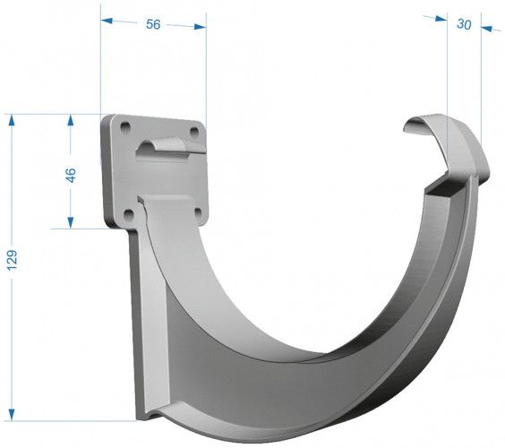 Кронштейн для желоба, ПВХ, пломбир Деке LUX