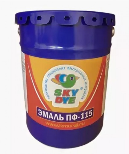 Эмаль ПФ-115 белая глянцевая 30кг Sky Dye