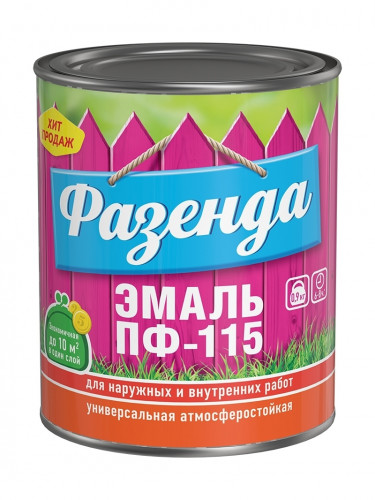 Эмаль ПФ-115 бежевая Фазенда Текс 0,9кг