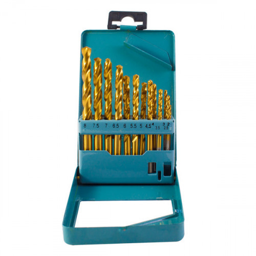 Набор сверл по металлу, покрытие из нитрида титана 2-8 мм, 13 предметов РемоКолор 36-8-203