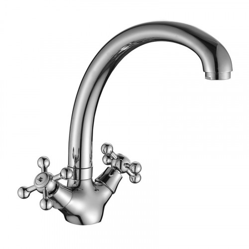 Смеситель для кухни двуручный поворотный излив Decoroom DR54029