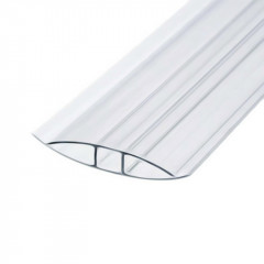 Профиль соединительный неразъемный НР 8мм прозрачный L=6м Полигаль