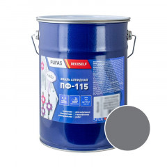Эмаль ПФ-115 серая Decoself Pufas, 5кг