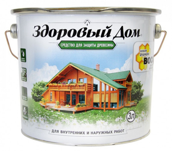 Деревозащитное средство Здоровый Дом, Тик, 3л