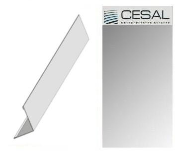 PL - уголок А08 25*25*3000мм, Хром Люкс анодированный Cesal (Альконпласт)