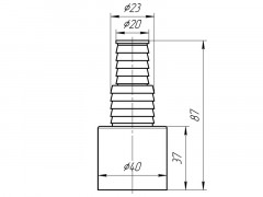 Отвод стиральной машины 40мм Ани M160