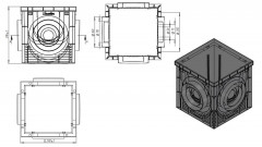 Дождеприемник без решетки пластиковый Basic 300х300х300 мм, черный 08370.1-Ч Standartpark