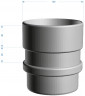 Муфта соединительная для водосточной трубы, пломбир Деке LUX