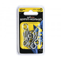 Шуруп-кольцо 3,5х25/40-9 оцинкованный 10шт в блистере Bauhow 89098