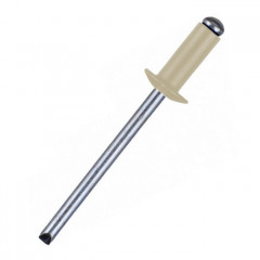 Заклепки вытяжные комбинированные 3,2х8 алюминий/сталь, RAL1014, 1000шт