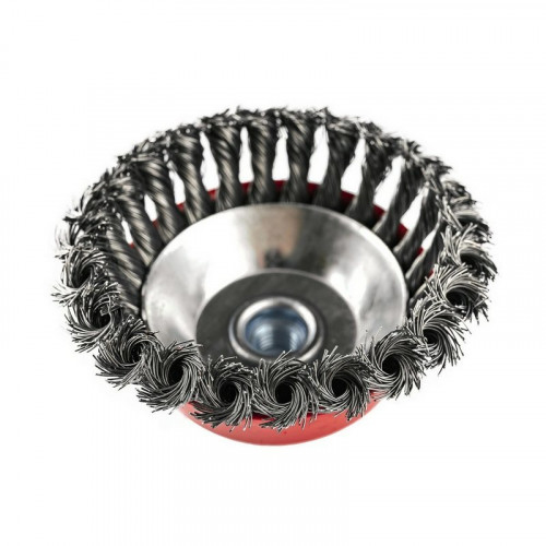 Щетка-крацовка чашечная 125мм*М14, витая стальная проволока, для УШМ Bauhow