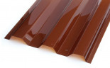 Поликарбонат трапеция МП/С-21 2000х1051х0,8мм (Терракот) Новаттро СафПласт