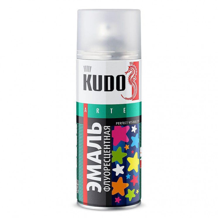 Эмаль аэрозольная флуоресцентная KU-1203 зеленая KUDO 0,52л