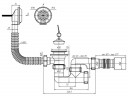 Сифон для ванны с выпуском и переливом с гибкой трубой 40х50 Е255 Ани