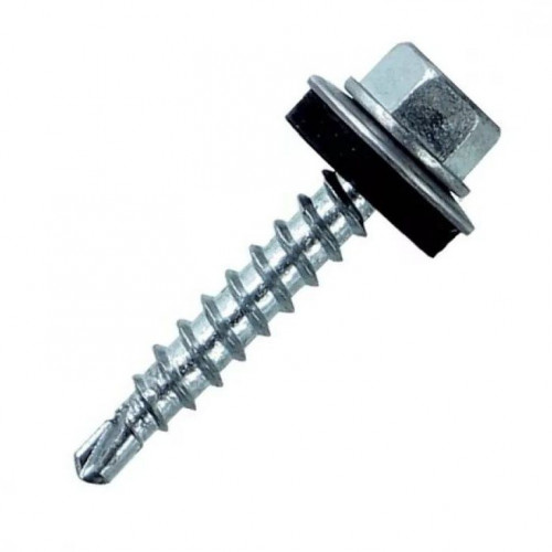 Саморез 4,8х38 кровельный сверло, цинк, 1шт