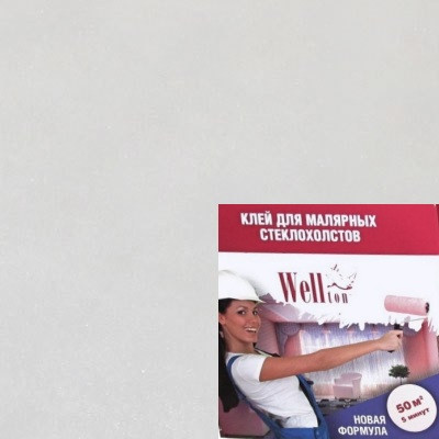 Комплект стеклохолст малярный 1*50 W40K Wellton эконом + клей Wellton 300 гр.