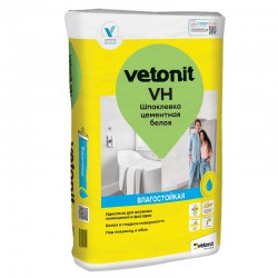 Шпаклевка цементная Vetonit VH влагостойкая, белая 5 кг