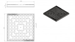 Решетка для дождеприемника чугунная 280х280мм, 3334 Standartpark