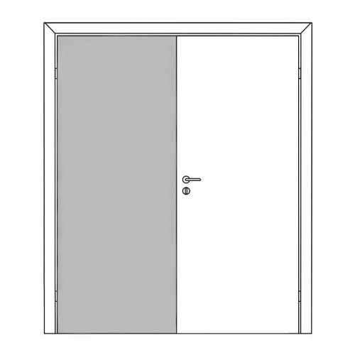 Дверное полотно ответное М9х21 с притвором крашенное Серое Олови