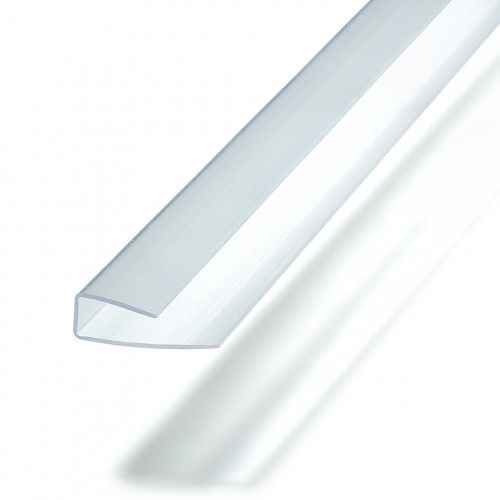 Профиль торцевой UP 6мм прозрачный L=2.1м Полигаль