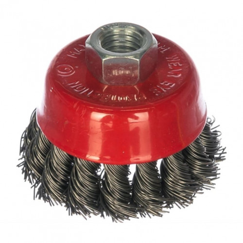 Щетка-крацовка чашечная 65мм*М14, витая стальная проволока, для УШМ 45-1-201