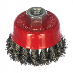 Щетка-крацовка чашечная 65мм*М14, витая стальная проволока, для УШМ 45-1-201