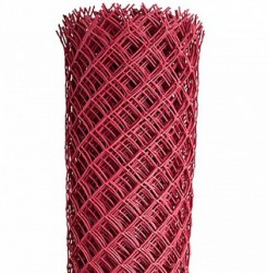Сетка-рабица в ПВХ покрытии 50х50х2,6 мм, 1,5х10м красная