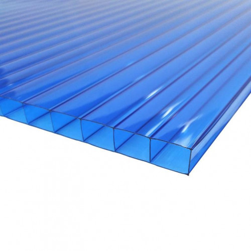 Сотовый поликарбонат 8мм Синий 2,1х6м Рациональ Казанский 0.93кг/м2
