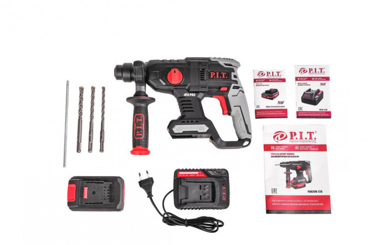 Перфоратор аккумуляторный SDS plus 20В, 1150 об/мин, 2 режима P.I.T. PBH20H-22A/1