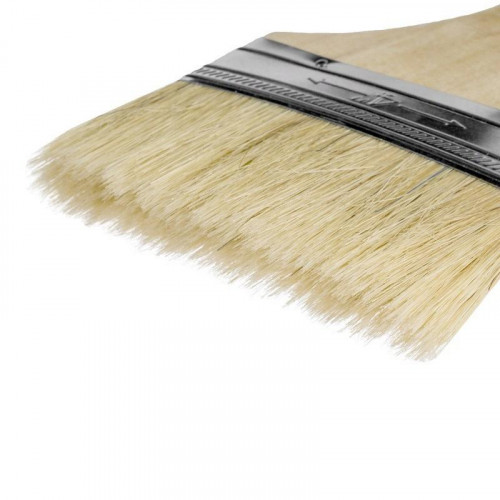 Кисть плоская 100мм, натуральная светлая щетина, Любитель РемоКолор 01-1-440