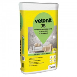 Шпаклевка финишная Vetonit JS, полимерная пластичная, 20 кг