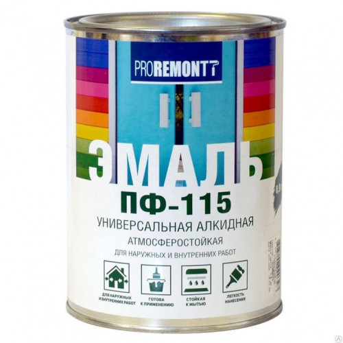 Эмаль ПФ-115 универсальная глянцевая, желтая PROREMONTT Лакра 2,7кг