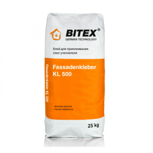 Клей для утеплителя Bitex FassadenKleber KL 500, 25кг