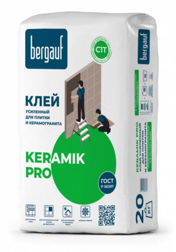 Клей усиленный Bergauf Keramik Pro C1T серый 20 кг