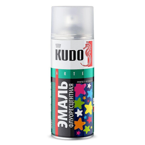Эмаль аэрозольная флуоресцентная KU-1201 белая KUDO 520мл