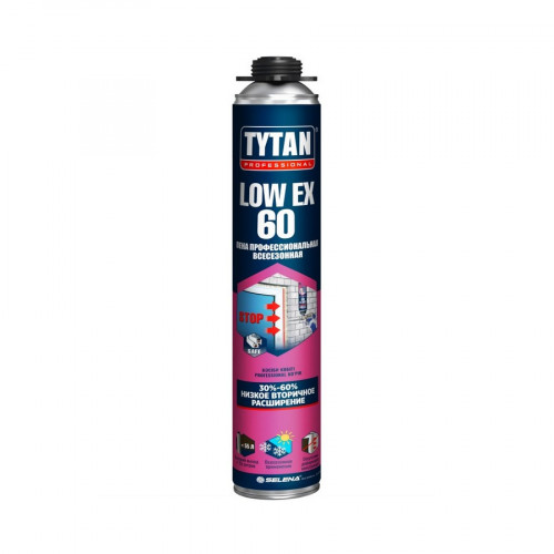 Пена монтажная профессиональная LowEx 60 всесезонная Tytan Professional (64095) 750 мл