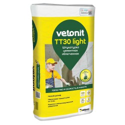 Штукатурка цементная облегченная Vetonit TT30 Light, 25 кг