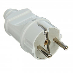 Вилка электрическая с заземлением прямая каучук 16А 250В IP44 UNIVersal 602227