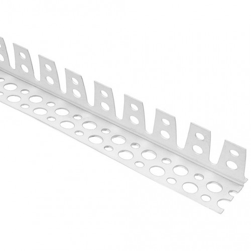 Уголок ПВХ арочный перфорированный белый 3000*25*25мм