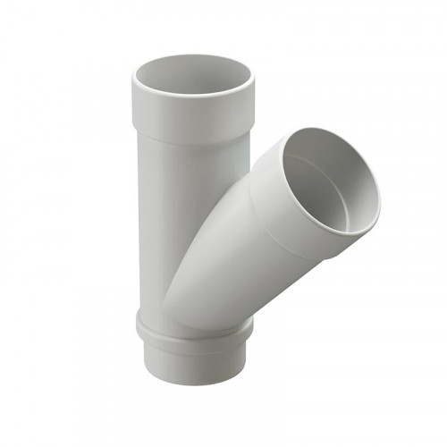 Тройник водоотводный 45, пломбир Деке LUX