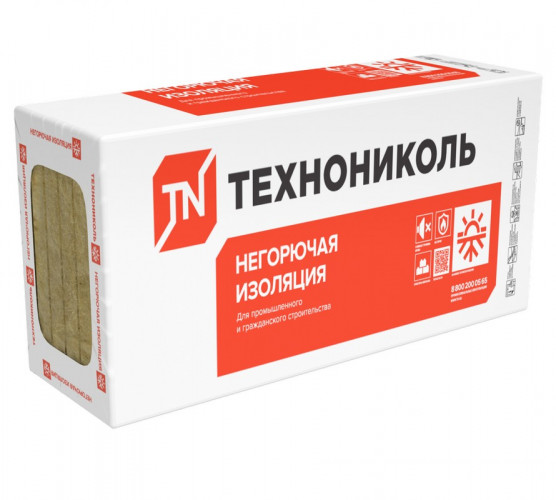 Теплоизоляция Технофас 145кг/м3 (100*600*1200) 3шт. 2,16м2 (0,216м3) Технониколь