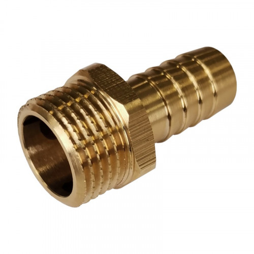 Штуцер для резинового шланга 1/2" наружная резьба 18мм