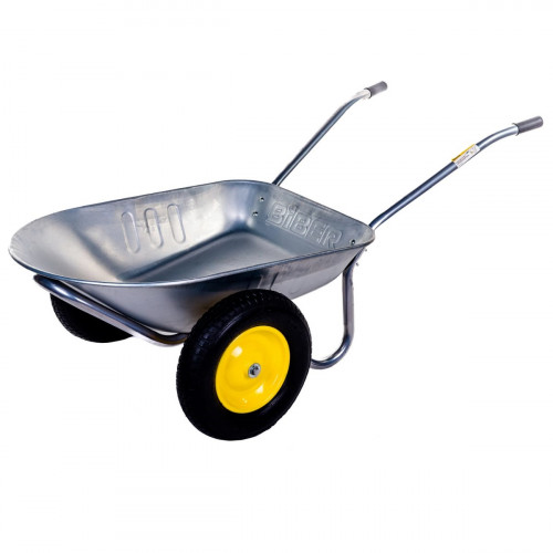 Тачка строительная 78л, 150кг двухколесная Бибер 99404n