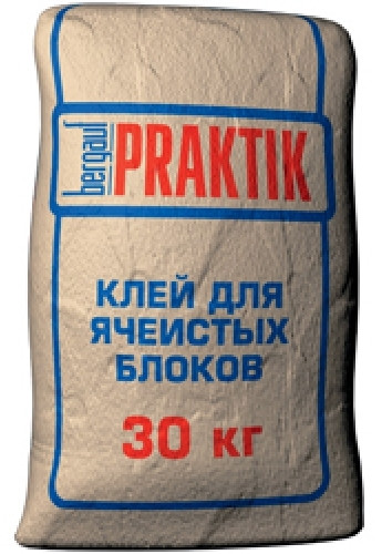 Клей для ячеистых блоков 30кг Bergauf Praktik
