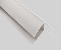 Угол внешний пластиковый ВХ белый (22*25, паз 10мм) 3м