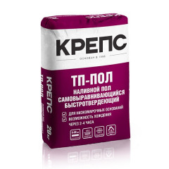 Наливной пол Крепс ТП-пол самовыравнивающийся быстротвердеющий 20кг