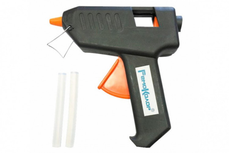 Клеевой пистолет, 10Вт, 2 стержня 7мм*10см, РемоКолор 90-1-011