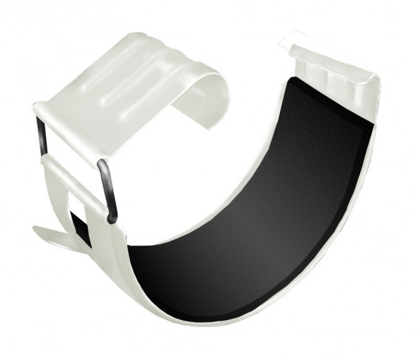 Соединитель желоба белый RAL 9003, металл Grand Line Optima